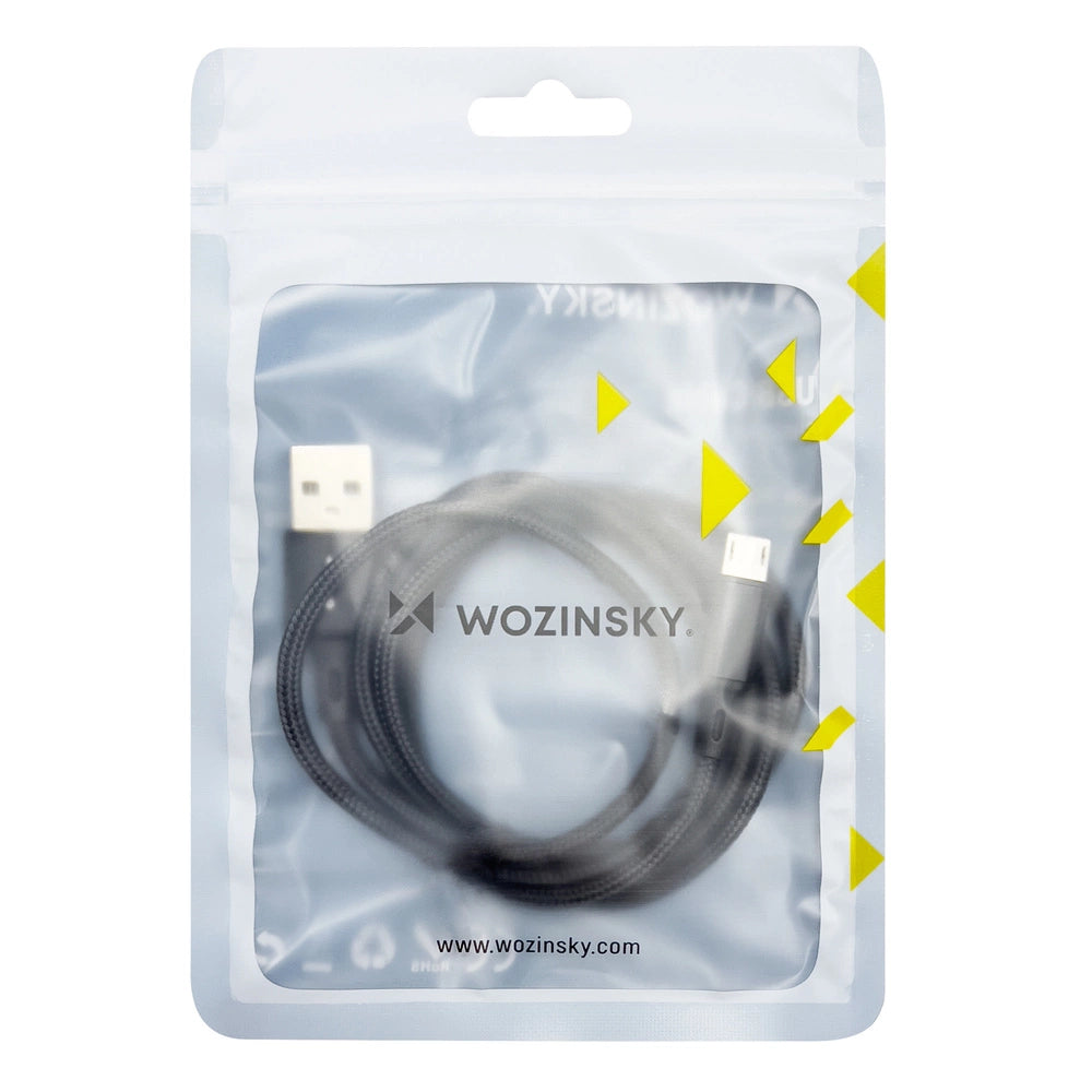 Wozinsky Kabel USB Kabel - microUSB 2.4A 1m schwarz (WUC-M1B)