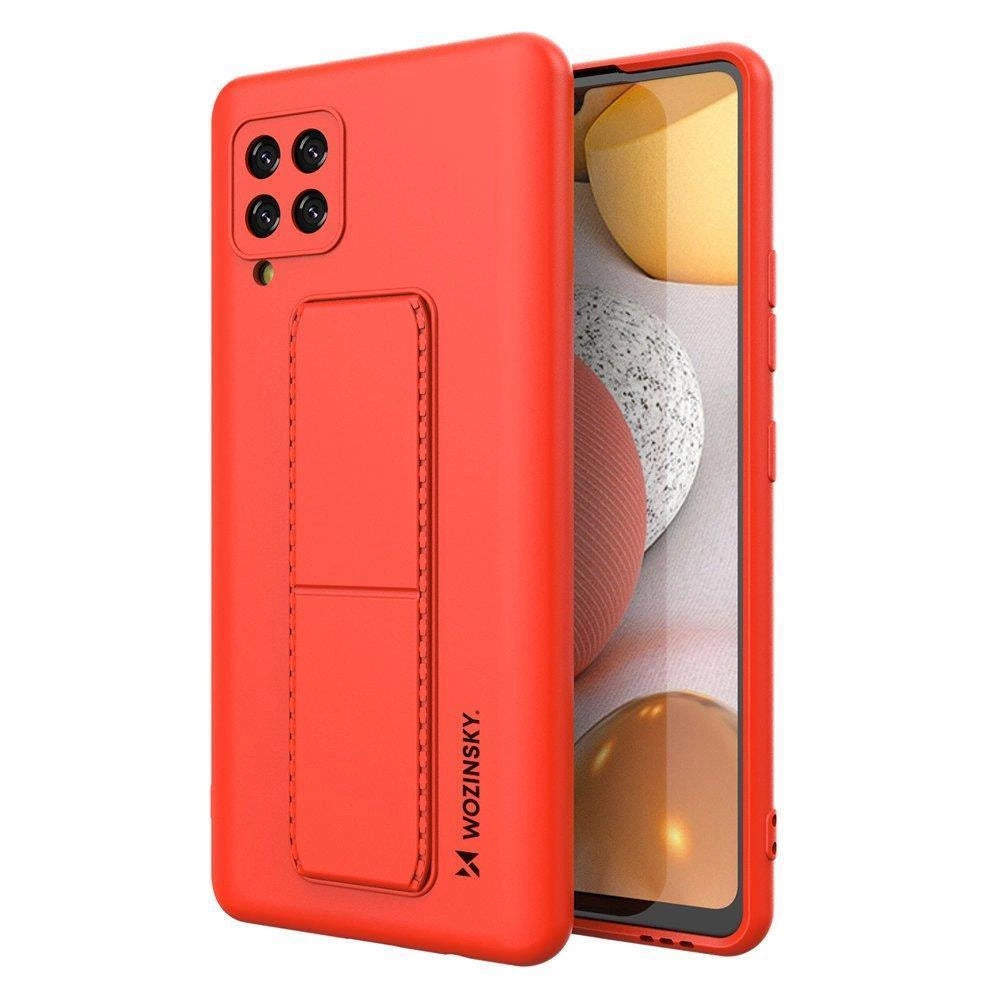 Wozinsky Kickstand Case Silikonhülle mit Ständer Samsung Galaxy A42 5G rot