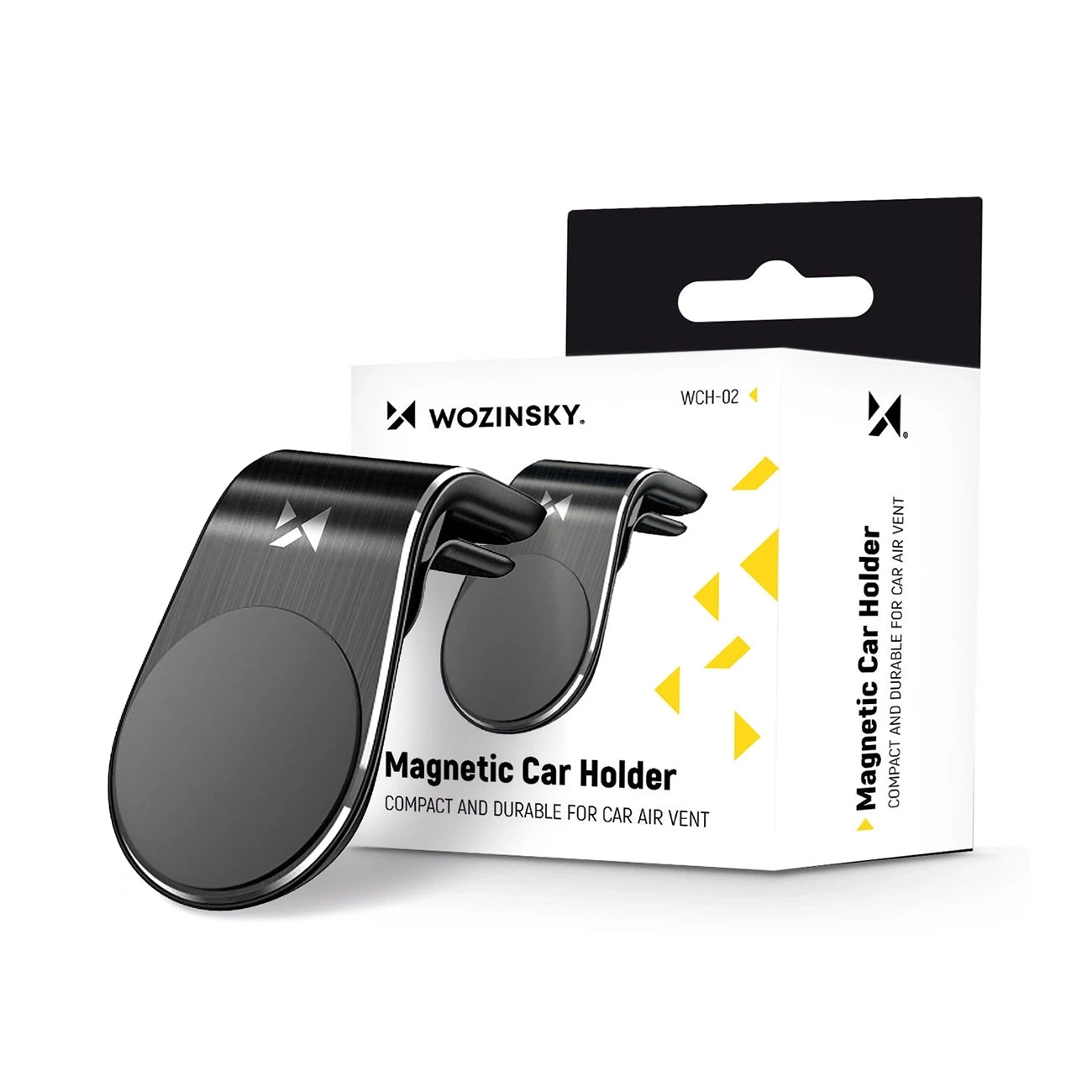 Wozinsky Magnetischer Telefonhalter für Lüftungsschlitze, Schwarz (WCH-02)