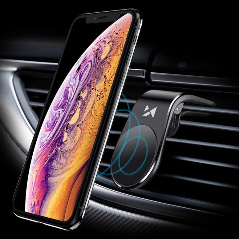 Wozinsky Magnetischer Telefonhalter für Lüftungsschlitze, Schwarz (WCH-02)