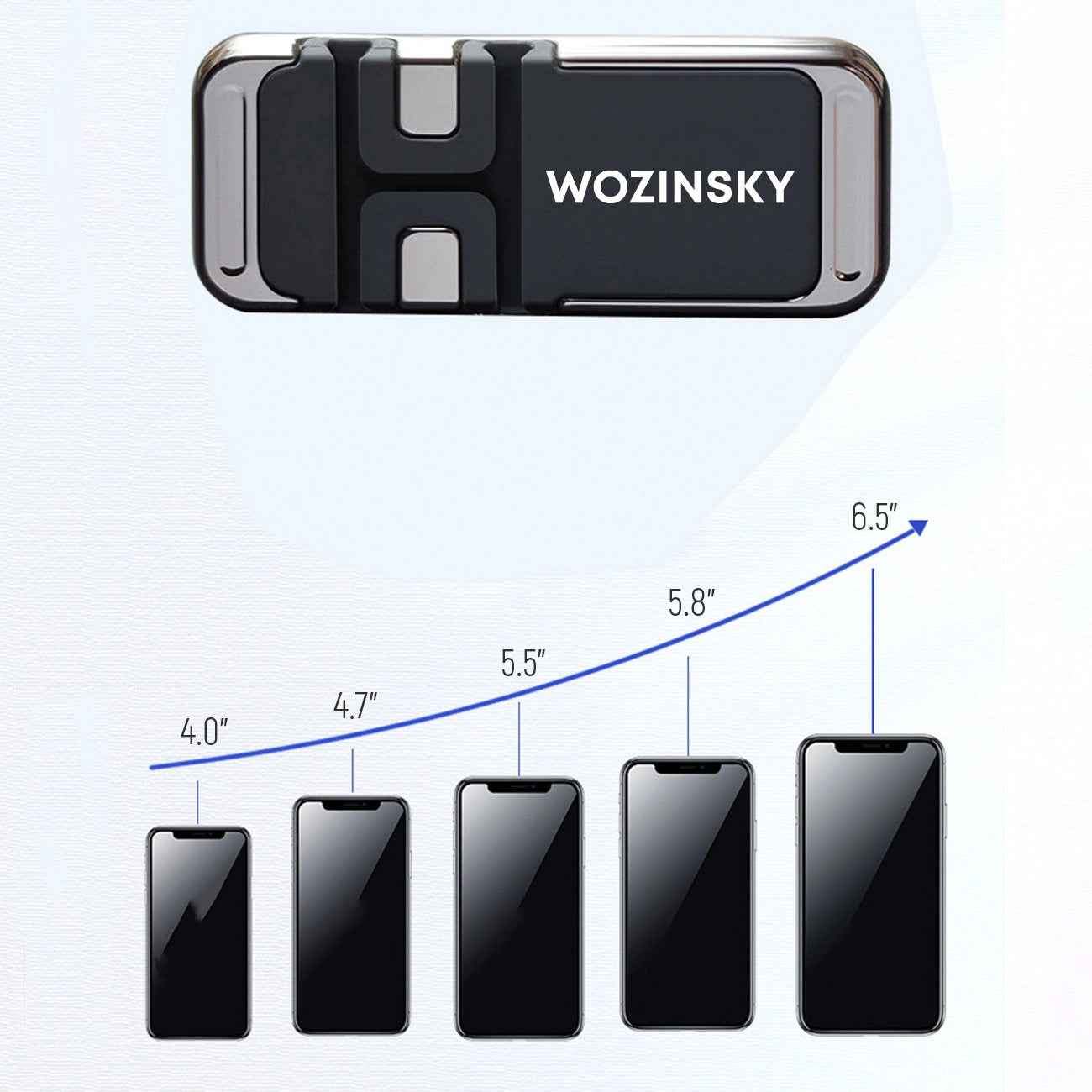 Wozinsky Magnetischer Telefonhalter mit Kabelorganisation (WMCDO-B1)