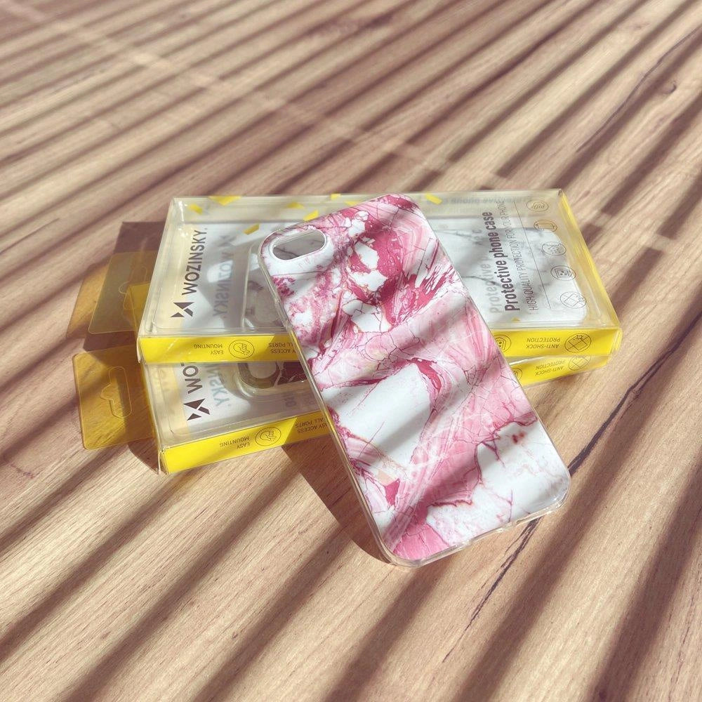 Wozinsky Marble TPU Cover Gel Marmor für Samsung Galaxy A73 rosa