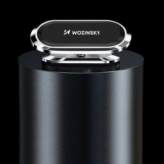 Wozinsky Selbstklebende magnetische Autohalterung 360 für Armaturenbrett Silber (WMH-06)