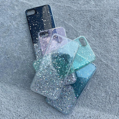 Wozinsky Star Glitter Glitzer Hülle für Samsung Galaxy A31 schwarz