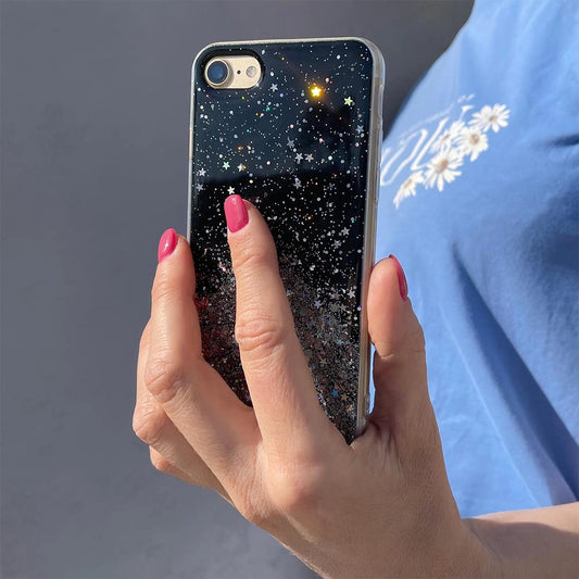 Wozinsky Star Glitter Glitzer Hülle für iPhone 12 Pro Max schwarz