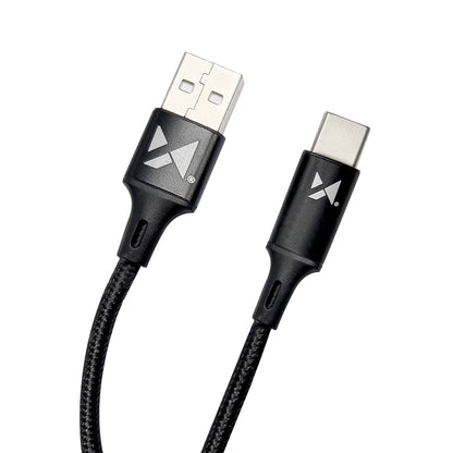 Wozinsky USB Kabel - USB Typ C 2.4A 2m schwarz (WUC-C2B)