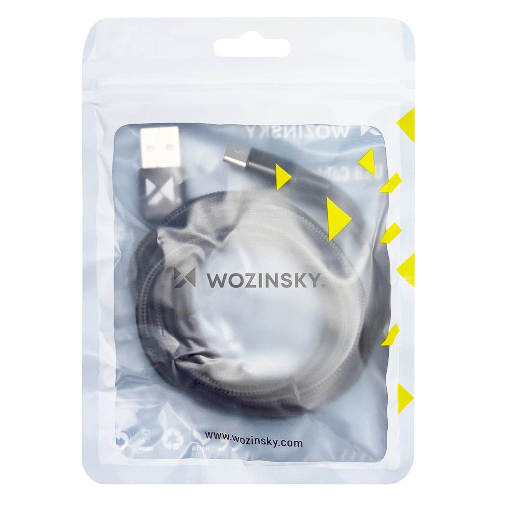 Wozinsky USB Kabel - USB Typ C 2.4A 2m schwarz (WUC-C2B)