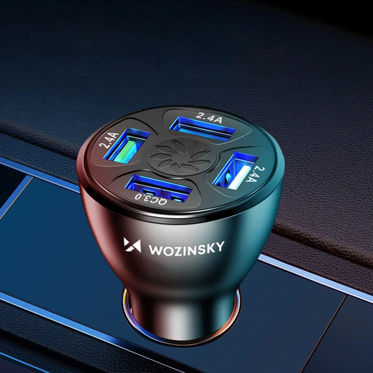Wozinsky WCCAW 50W 4x USB-A QC Autoladegerät - Weiß