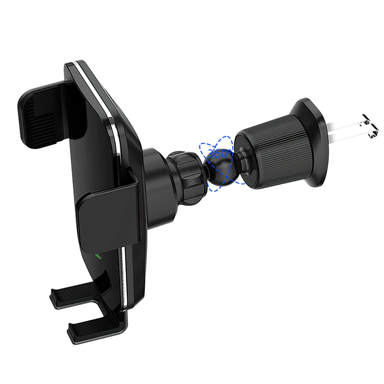 Wozinsky WEDZ-3Y8S Auto-Klemmhalterung mit 15W induktivem Ladegerät für Telefon an der Lüftungsöffnung - schwarz