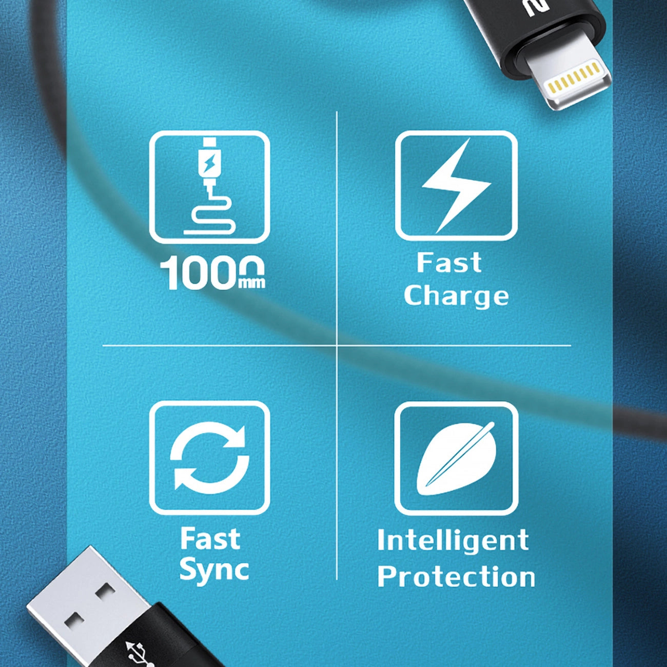 Wozinsky WNBAA 4in1 Kabel 2x USB-C 1x USB-A 1x Lightning 60W 1 m - Schwarz