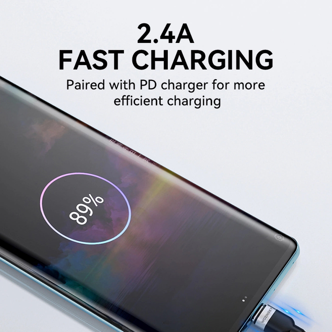 Wozinsky WNBAC1 USB-A / USB-C 2,4A Kabel 1 m - Schwarz