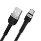 Wozinsky WNBAC2 USB-A / USB-C 2,4A Kabel 2 m - Schwarz