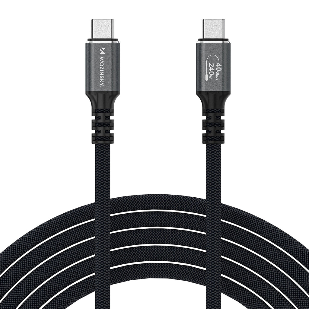Wozinsky WPS-UY415S USB-C Thunderbolt 4 Kabel 240W 1,5m 4K - Schwarz