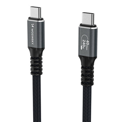Wozinsky WPS-UY415S USB-C Thunderbolt 4 Kabel 240W 1,5m 4K - Schwarz