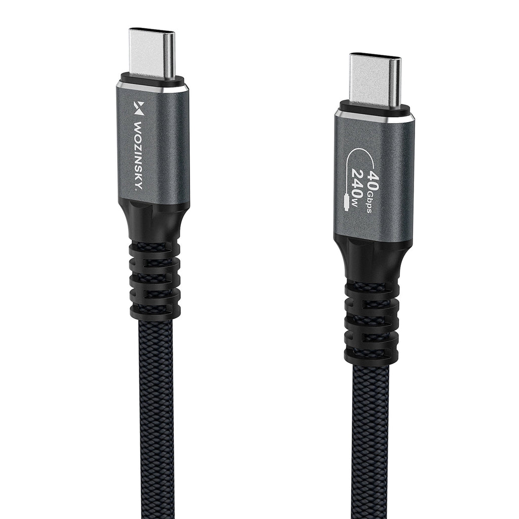 Wozinsky WPS-UY41S USB-C Thunderbolt 4 Kabel 240W 1m 4K - Schwarz