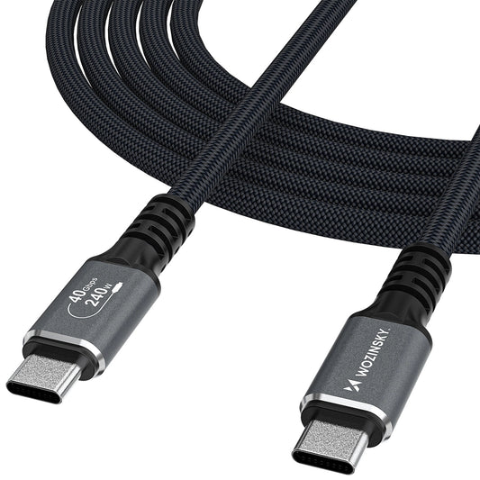 Wozinsky WPS-UY41S USB-C Thunderbolt 4 Kabel 240W 1m 4K - Schwarz