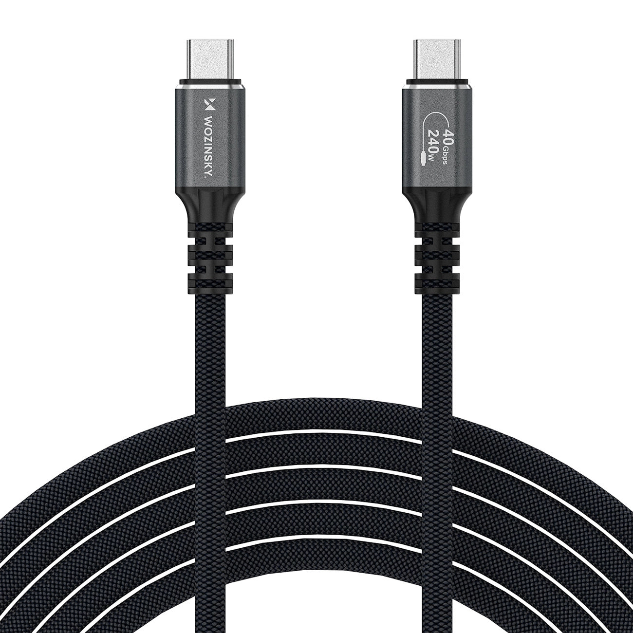 Wozinsky WPS-UY42S USB-C Thunderbolt 4 Kabel 240W 2m 4K - Schwarz