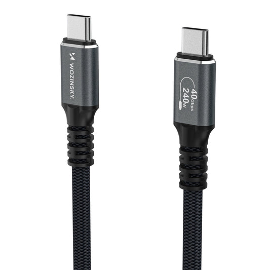 Wozinsky WPS-UY42S USB-C Thunderbolt 4 Kabel 240W 2m 4K - Schwarz