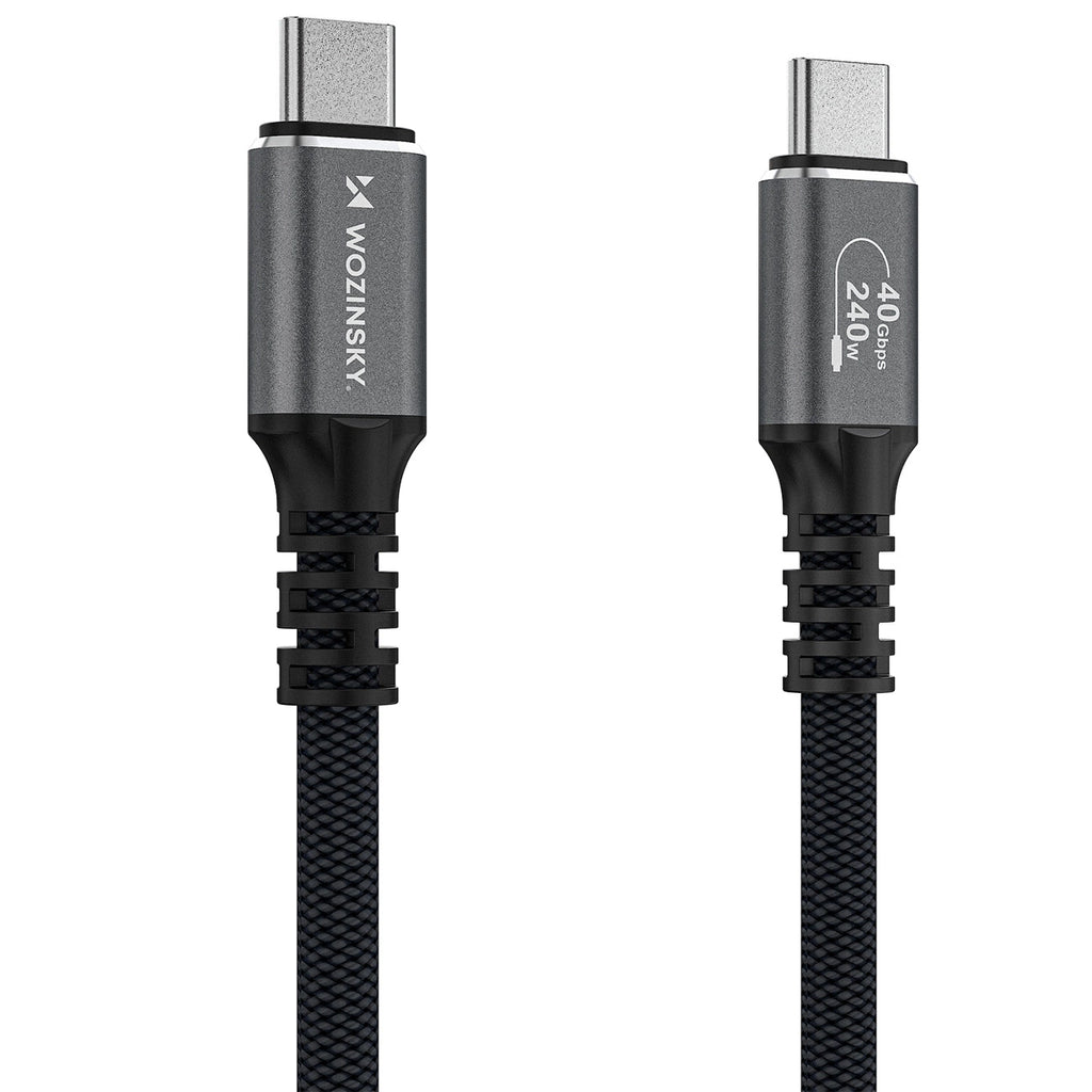 Wozinsky WPS-UY42S USB-C Thunderbolt 4 Kabel 240W 2m 4K - Schwarz