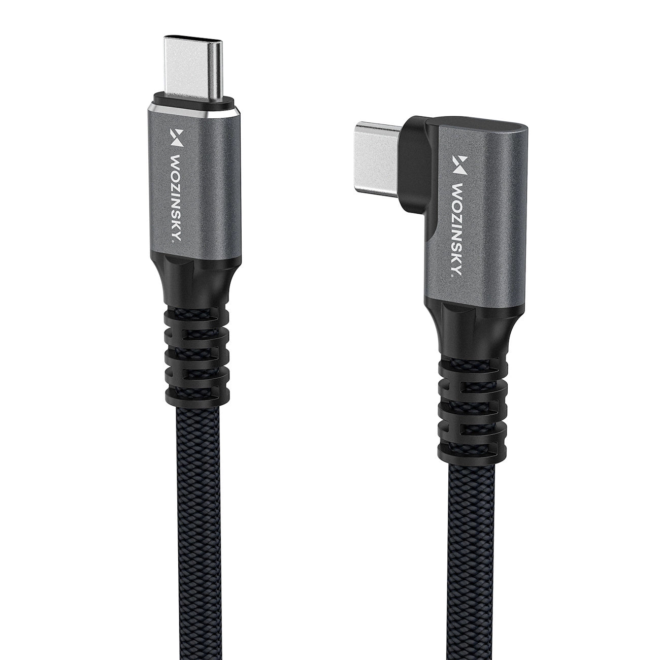 Wozinsky WPS2-UY41S USB-C Thunderbolt 4 240W abgewinkeltes Kabel 2m - Schwarz