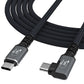 Wozinsky WPS2-UY41S USB-C Thunderbolt 4 240W abgewinkeltes Kabel 2m - Schwarz