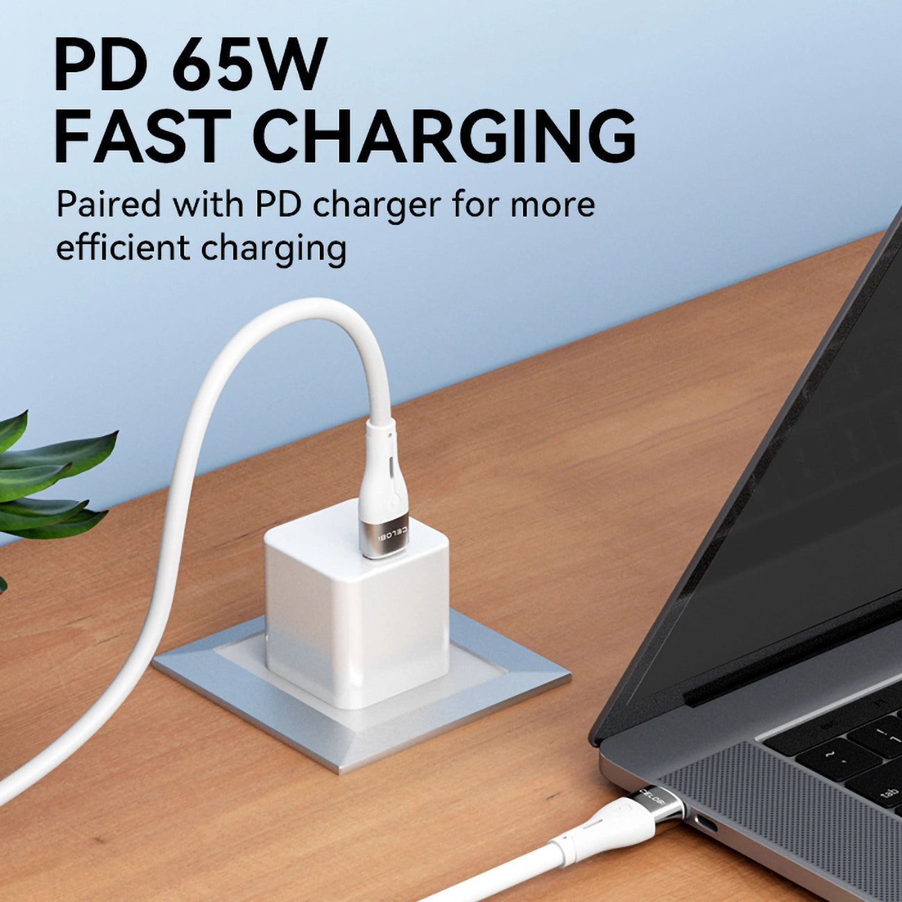 Wozinsky WSTCC1 USB-C / USB-C PD 65W Kabel 1 m lang - Weiß
