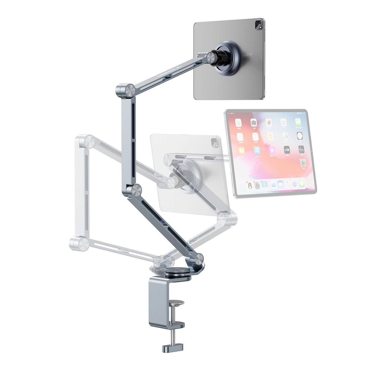 Wozinsky WTY0YS1 Magnethalterung, 360° drehbar, solide, für Telefon und Tablet - grau