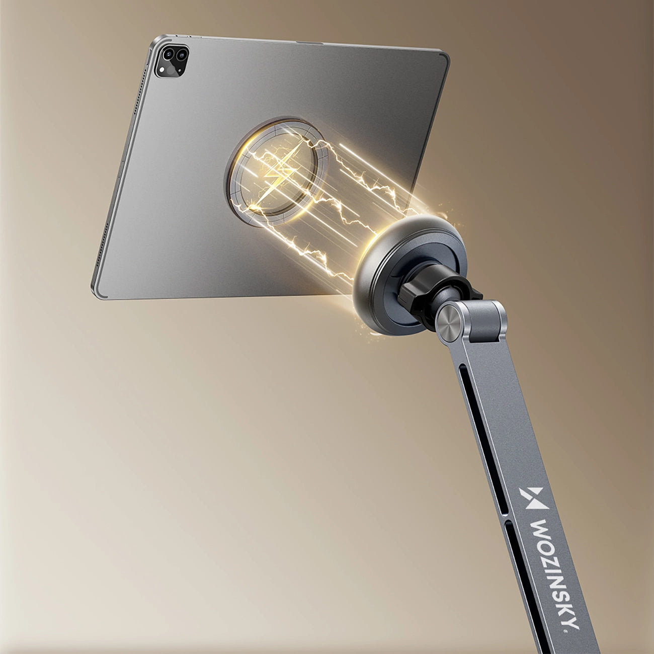 Wozinsky WTY0YS1 Magnethalterung, 360° drehbar, solide, für Telefon und Tablet - grau