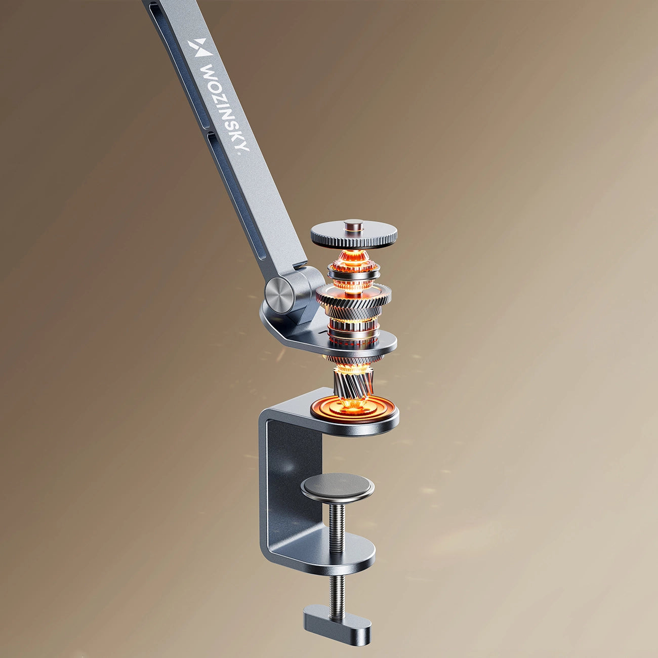 Wozinsky WTY0YS1 Magnethalterung, 360° drehbar, solide, für Telefon und Tablet - grau