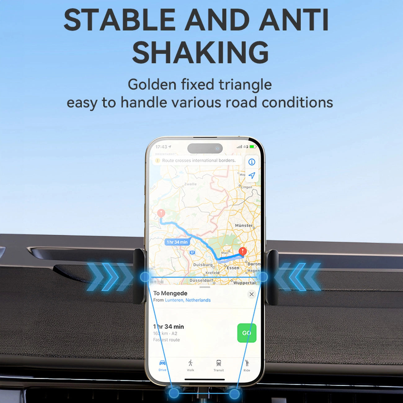 Wozinsky WUMID Auto-Armaturenbrett-Telefonhalterung mit 15 W induktivem Ladegerät, Schwarz