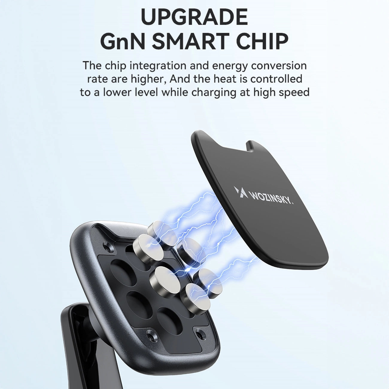 Wozinsky WUMTD Magnetische Handyhalterung fürs Armaturenbrett, Schwarz