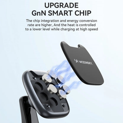 Wozinsky WUMTD Magnetische Handyhalterung fürs Armaturenbrett, Schwarz