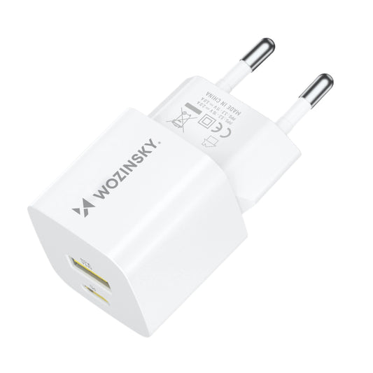 Wozinsky WWCEAC GaN USB-A USB-C 33W Wandladegerät - Weiß