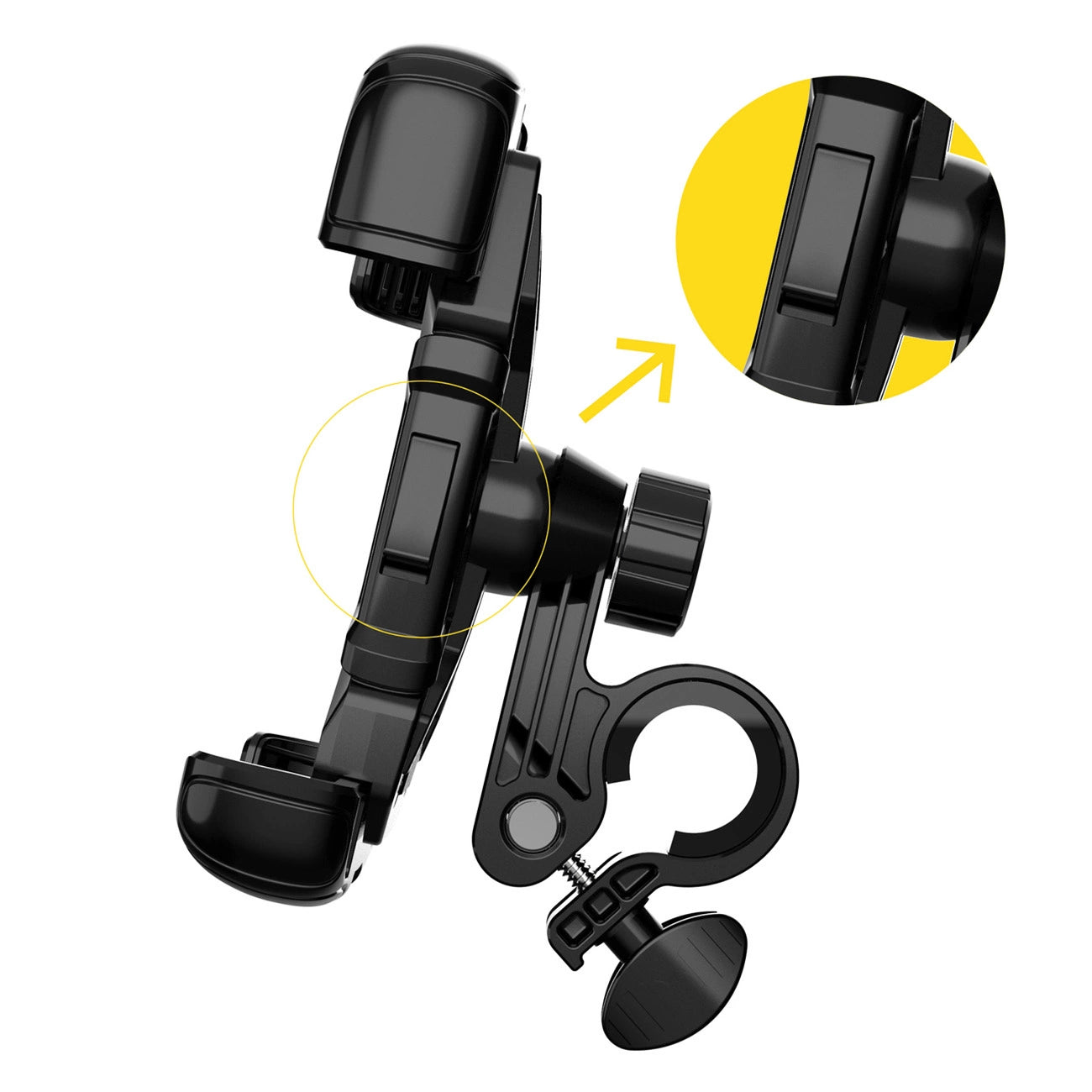 Wozinsky starker Handyhalter für Fahrrad-, Motorrad-, Rollerlenker, schwarz (WBHBK6)