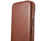 iCarer CE Oil Wax Premium Leather Folio Case iPhone 14 Plus magnetische Klapphülle MagSafe braun (AKI14220707-BN)