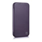 iCarer CE Premium Leather Folio Case iPhone 14 Plus Magnetic Flip Leather Folio Case MagSafe Dark Purple (WMI14220715-DP)