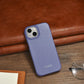iCarer CE Premium Leather Folio Case iPhone 14 Plus Magnetic Flip Leather Folio Case MagSafe Light Purple (WMI14220715-LP)