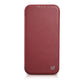 iCarer CE Premium Leather Folio Case iPhone 14 Plus Magnetic Flip Leather Folio Case MagSafe Red (WMI14220715-RD)