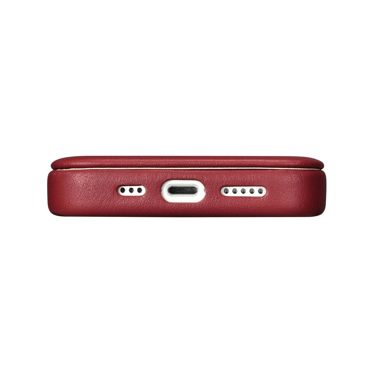 iCarer CE Premium Leather Folio Case iPhone 14 Pro Magnetic Flip Leather Folio Case MagSafe Red (WMI14220714-RD)