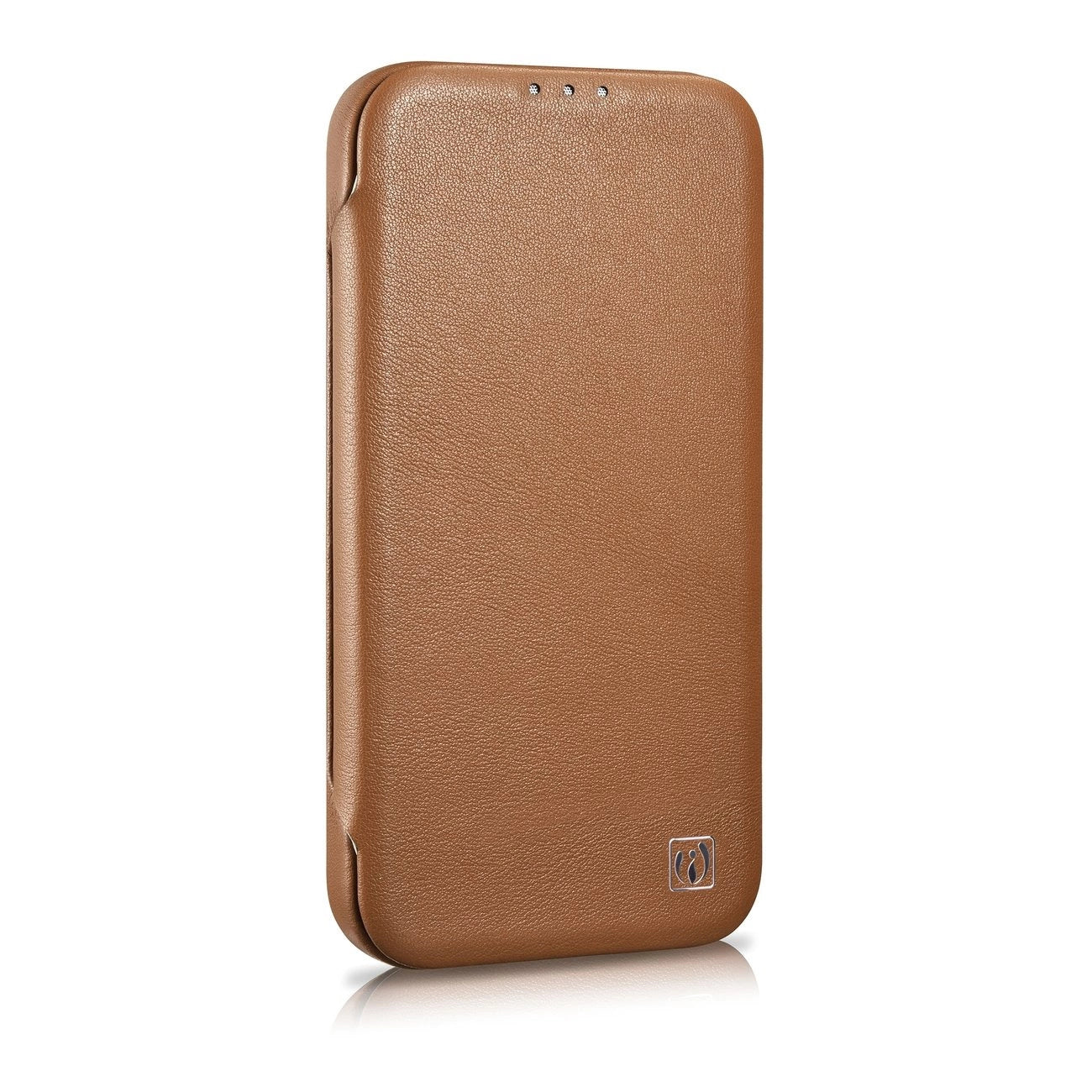 iCarer CE Premium Leather Folio Case iPhone 14 Pro Magnetic Flip Leather Folio Case MagSafe braun (WMI14220714-BN)