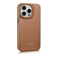 iCarer CE Premium Leather Folio Case iPhone 14 Pro Magnetic Flip Leather Folio Case MagSafe braun (WMI14220714-BN)
