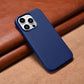 iCarer Case Leather Cover Echtleder Case für iPhone 14 Pro Max blau (WMI14220708-BU) (MagSafe kompatibel)