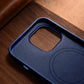 iCarer Case Leather Cover Echtleder Case für iPhone 14 Pro Max blau (WMI14220708-BU) (MagSafe kompatibel)