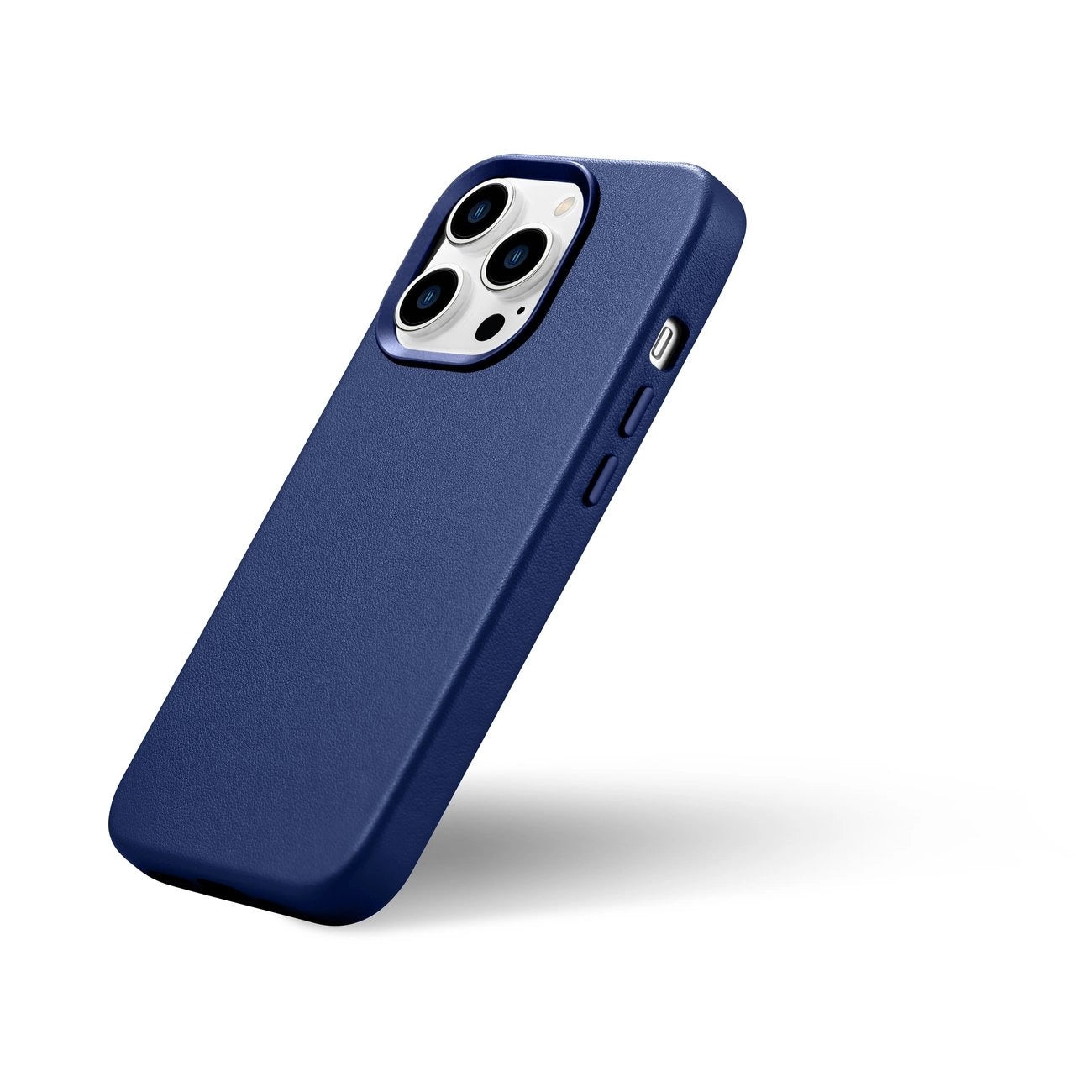iCarer Case Leather Cover Echtleder Case für iPhone 14 Pro Max blau (WMI14220708-BU) (MagSafe kompatibel)
