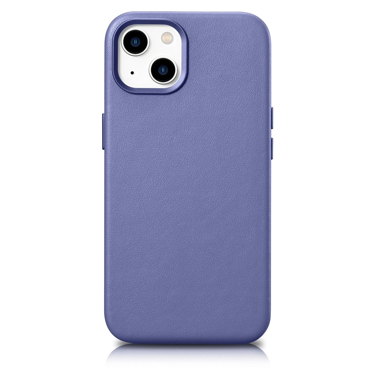 iCarer Case Lederhülle Echtleder iPhone 14 Plus Hellviolett (MagSafe-kompatibel)