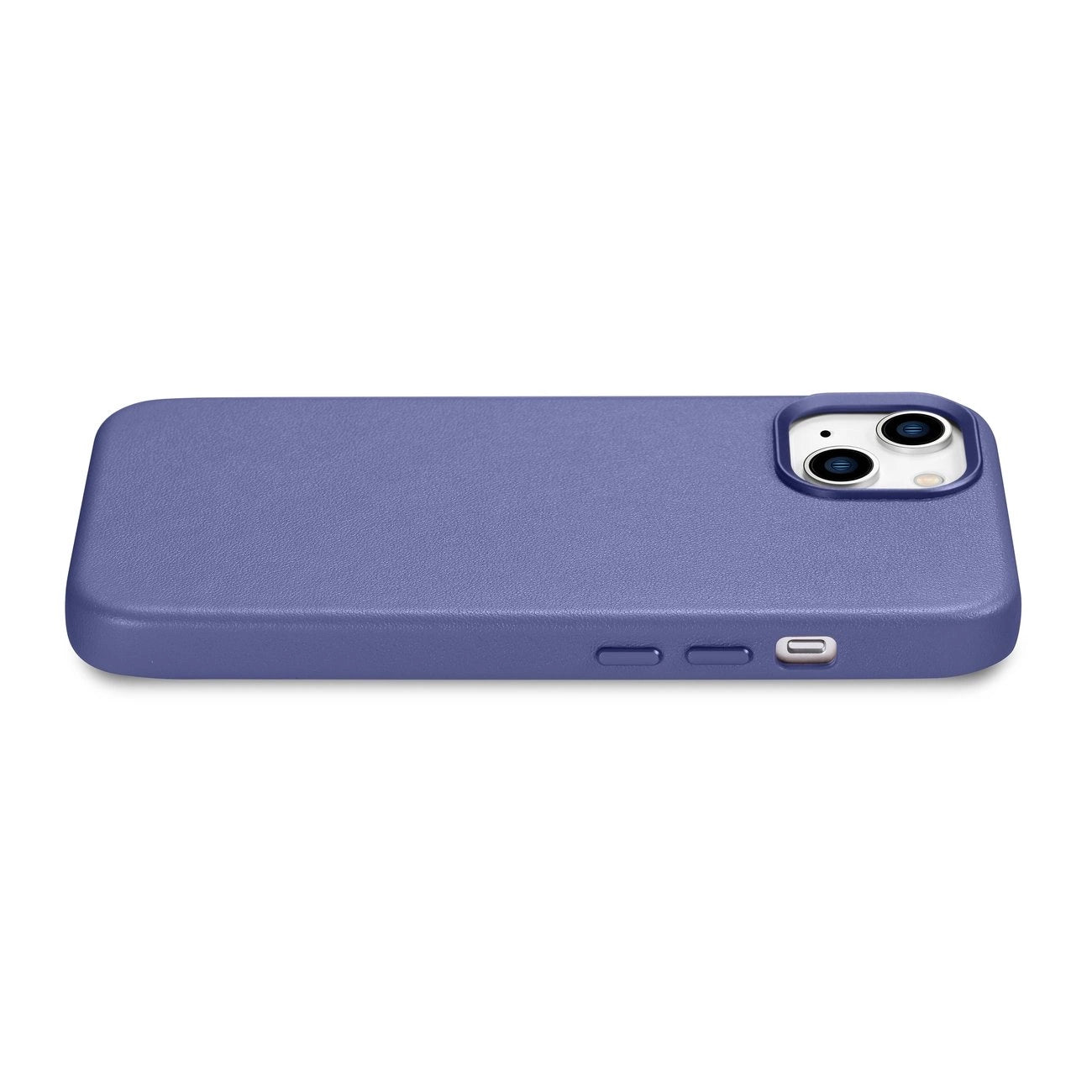 iCarer Case Lederhülle Echtleder iPhone 14 Plus Hellviolett (MagSafe-kompatibel)