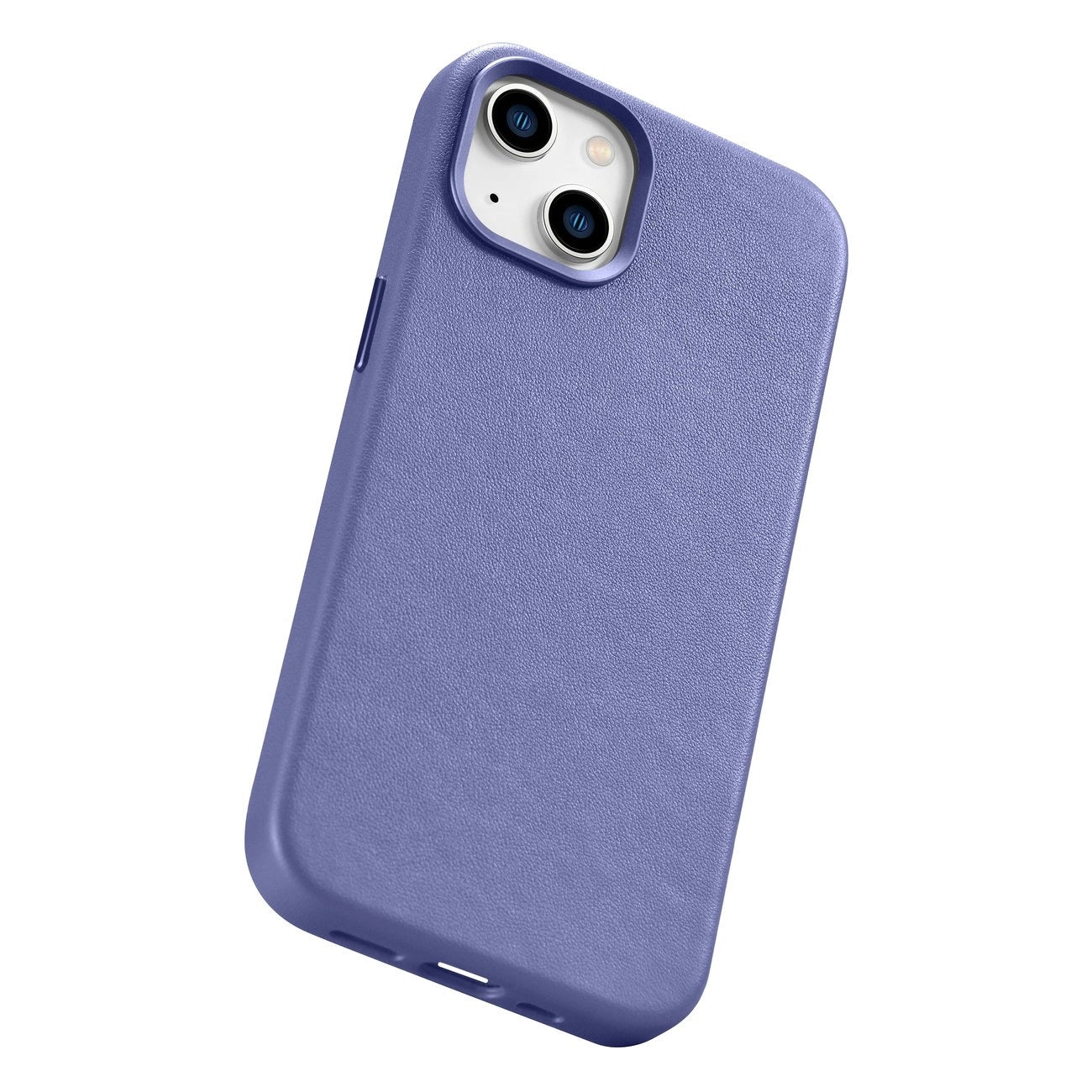 iCarer Case Lederhülle Echtleder iPhone 14 Plus Hellviolett (MagSafe-kompatibel)