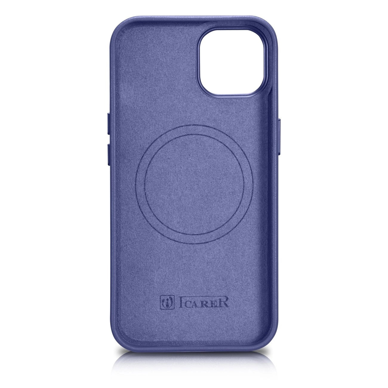 iCarer Case Lederhülle für iPhone 14 Hellviolett (WMI14220705-LP) (MagSafe-kompatibel)
