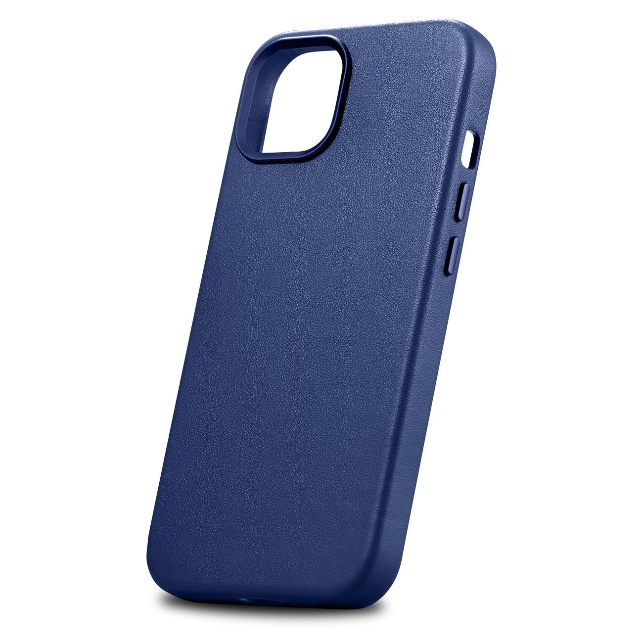 iCarer Case Lederhülle für iPhone 14 Hülle aus Naturleder blau (WMI14220705-BU) (MagSafe kompatibel)
