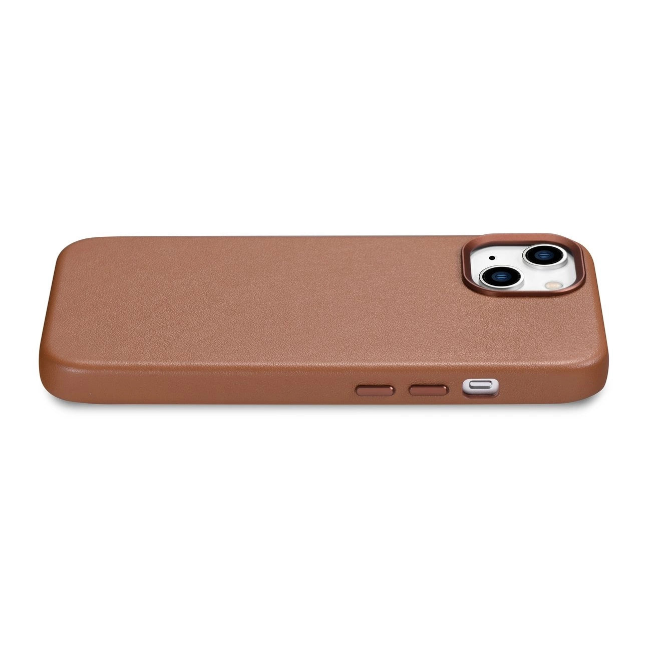 iCarer Case Lederhülle für iPhone 14 Plus Braun (MagSafe-kompatibel)